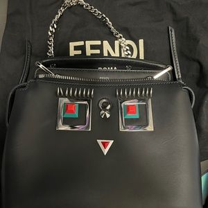 Fendi Hypnoteyes Small Dotcom Bag black